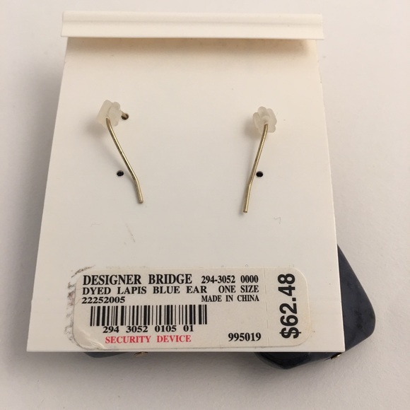 ROX by Alexa Blue Genuine Gemstone Earrings - Picture 5 of 5